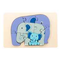 Thumbnail for Animal Puzzle™ – Descubre y aprende – Puzzle de madera de dibujos animados