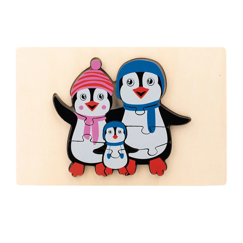 Animal Puzzle™ – Descubre y aprende – Puzzle de madera de dibujos animados