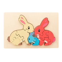 Thumbnail for Animal Puzzle™ – Descubre y aprende – Puzzle de madera de dibujos animados