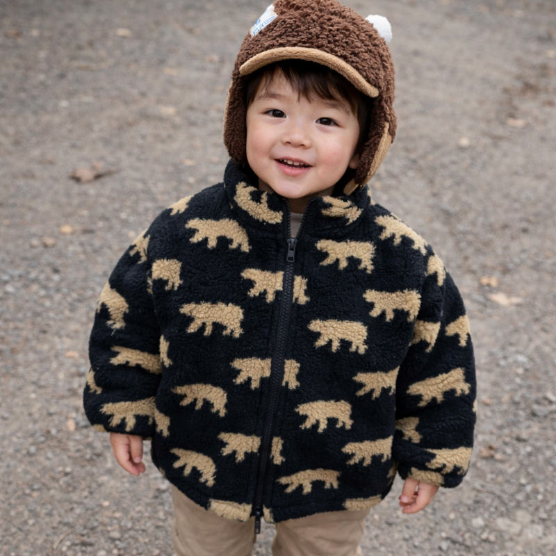 Mini Fashion™  – Extra suave y cálido: chaleco polar con ositos
