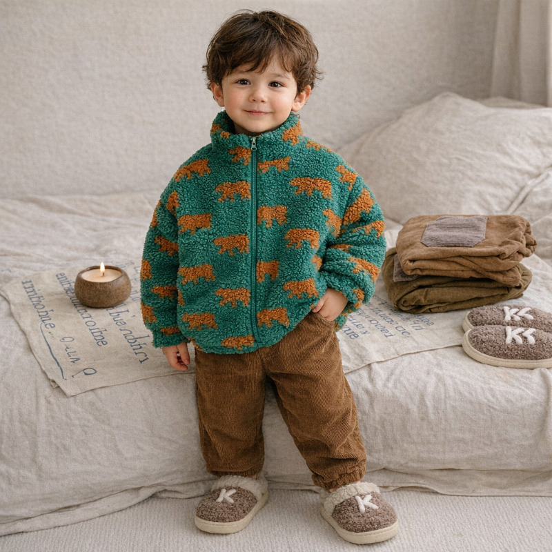 Mini Fashion™  – Extra suave y cálido: chaleco polar con ositos