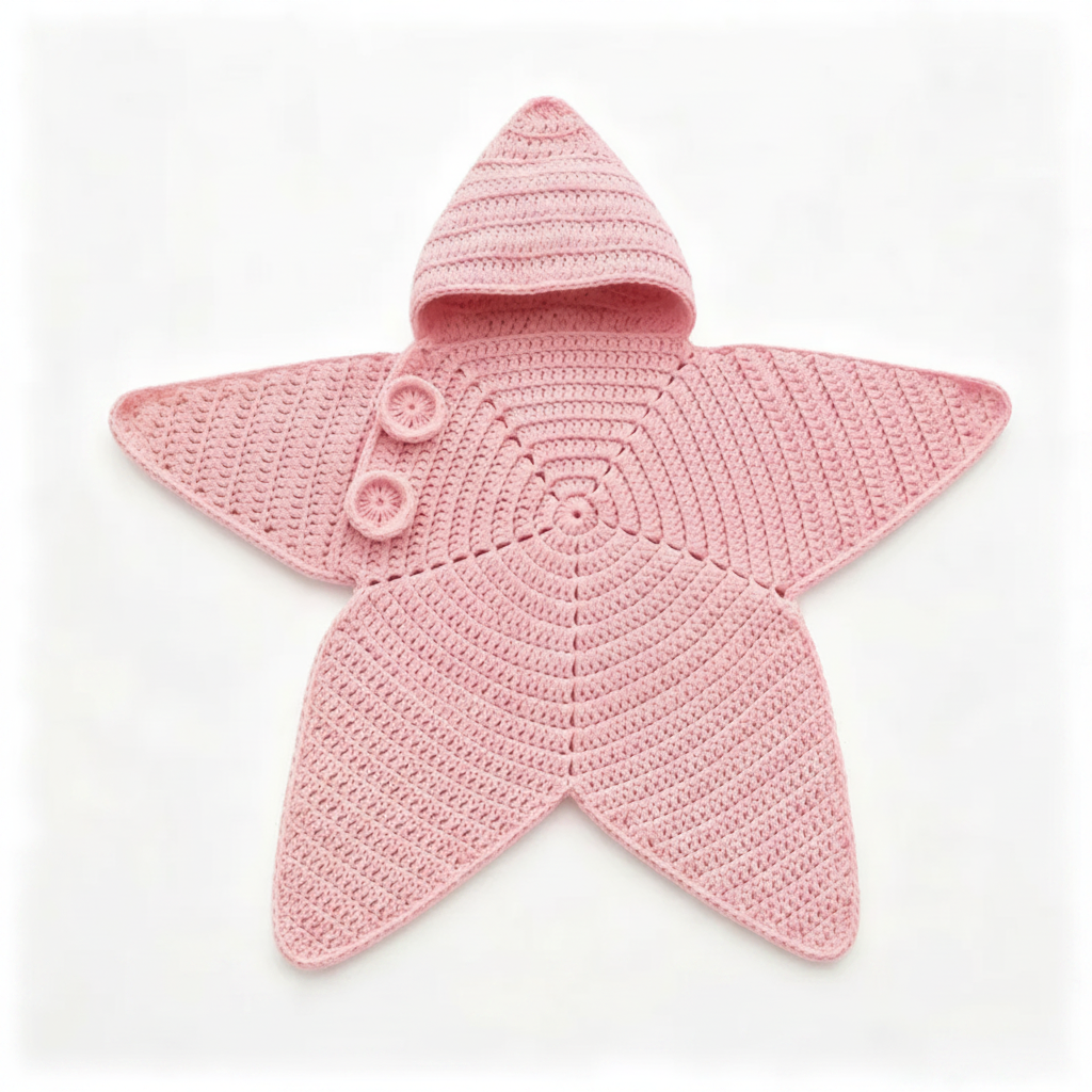 CozyStar – Suave y hecho a mano: mono de punto para bebé con diseño en forma de estrella