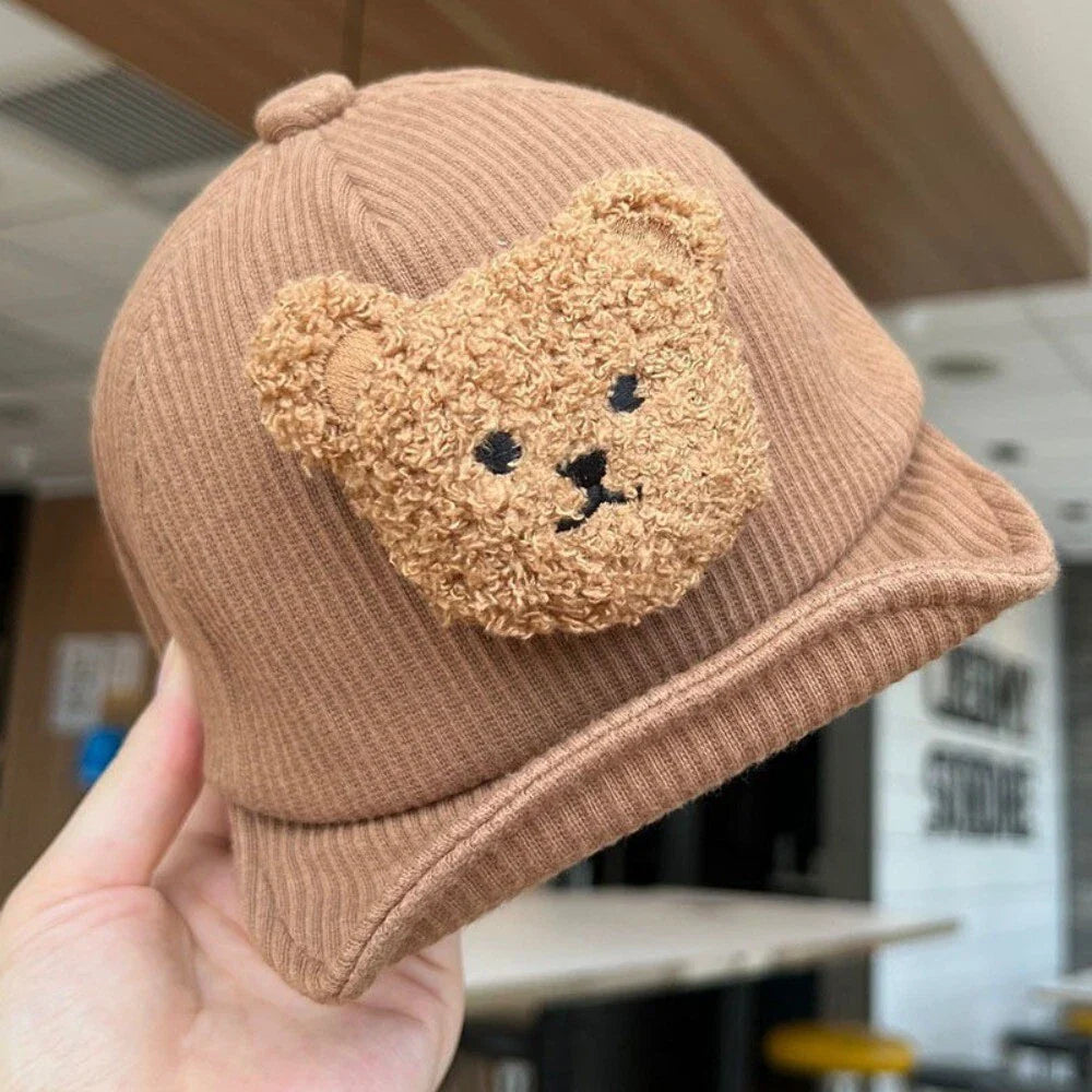 Mini Fashion - Duro y adorable: gorra infantil de pana con osito