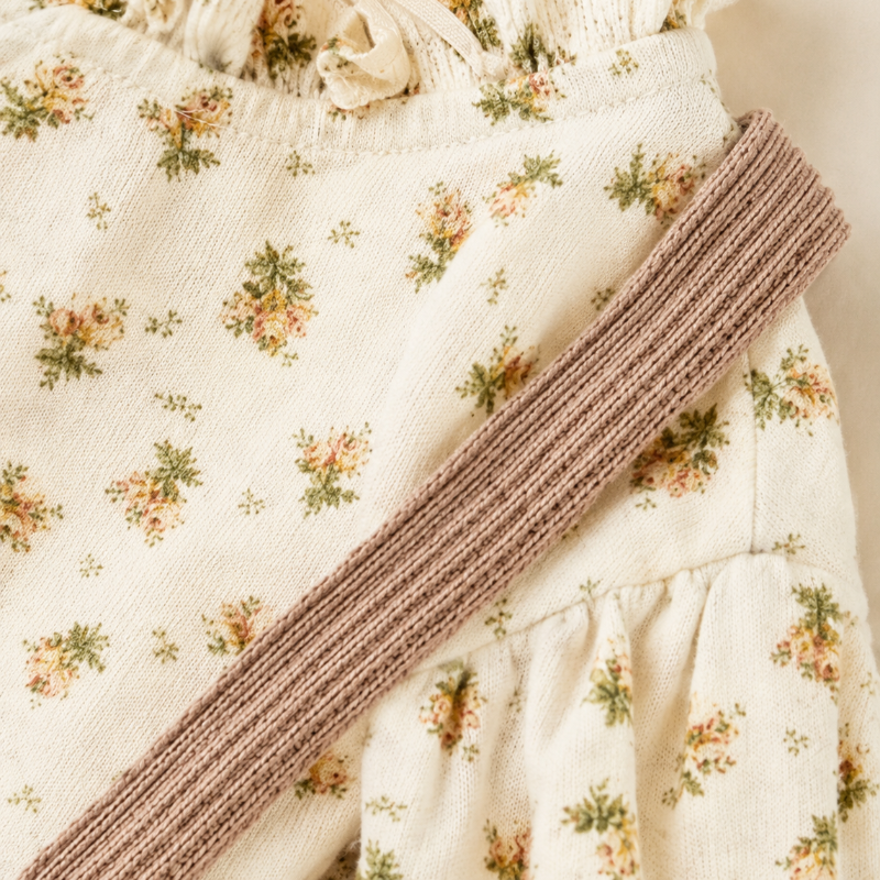 SweetPea – Conjunto para bebé niña con volantes y estampado floral