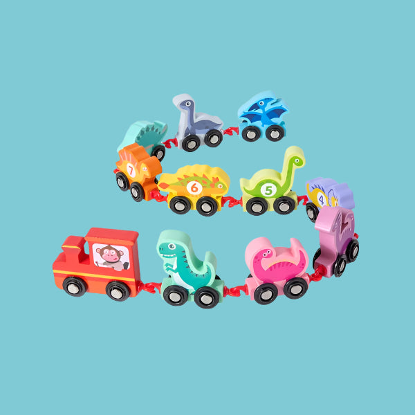 Tiny Express™ – Colorear y moldear - Trenes de juguete de madera